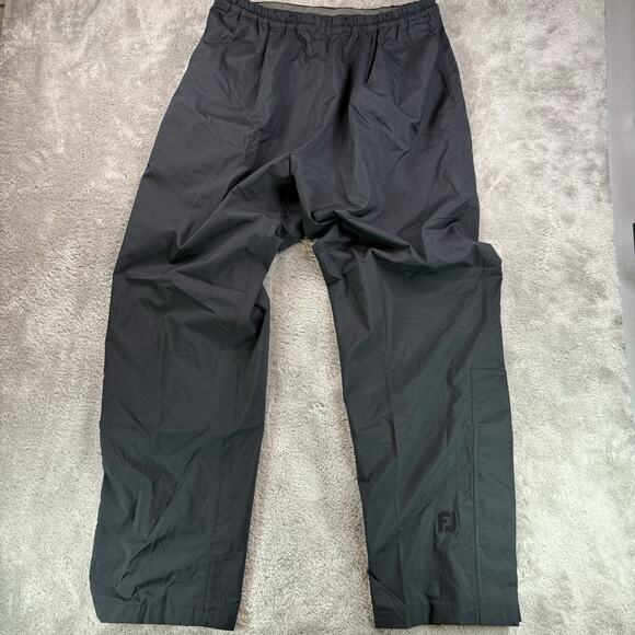 FootJoy DryJoys Golf Rain Pants Men’s XL Black Waterproof Windproof Ankle Zip - Picture 1 of 9